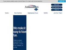 Tablet Screenshot of ambassatours.com